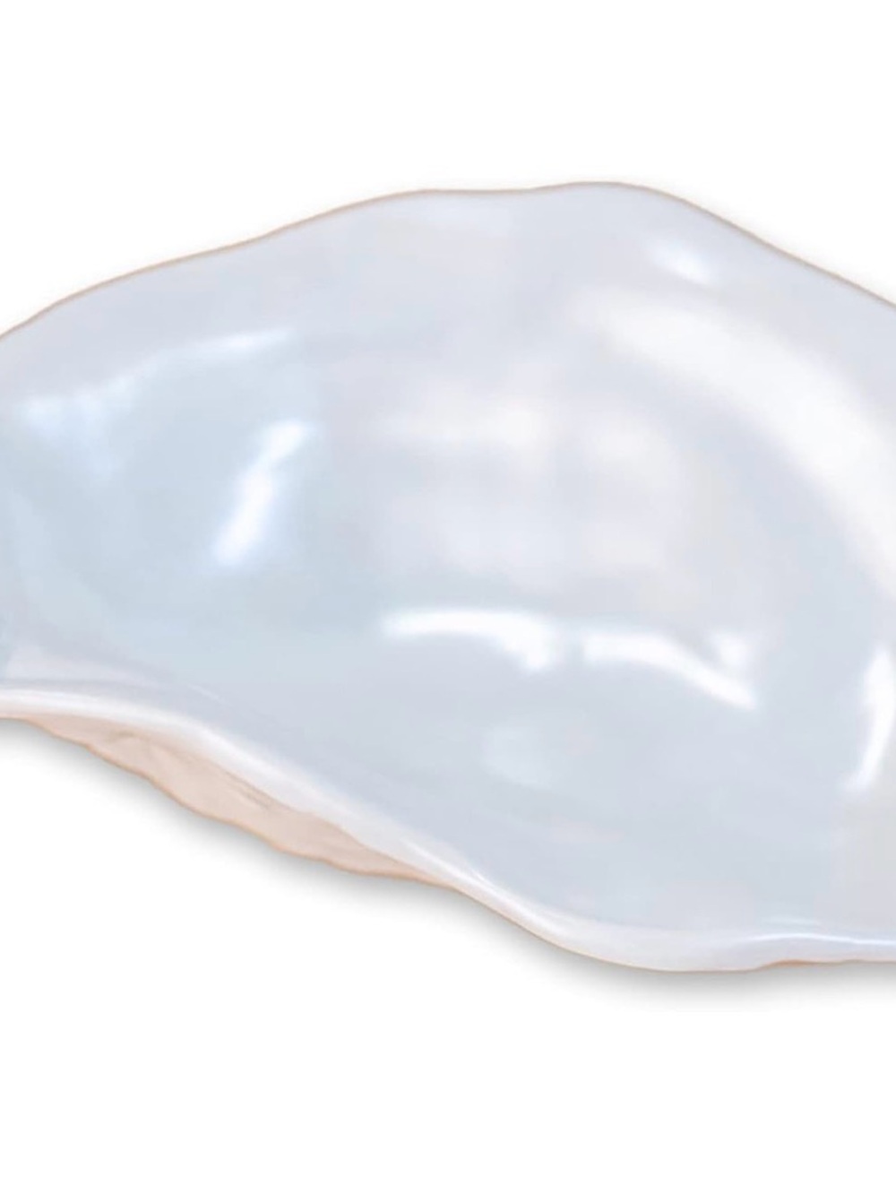 The Royal Standard Oyster Shaped Dish Pearlized White Dolomite Catchall